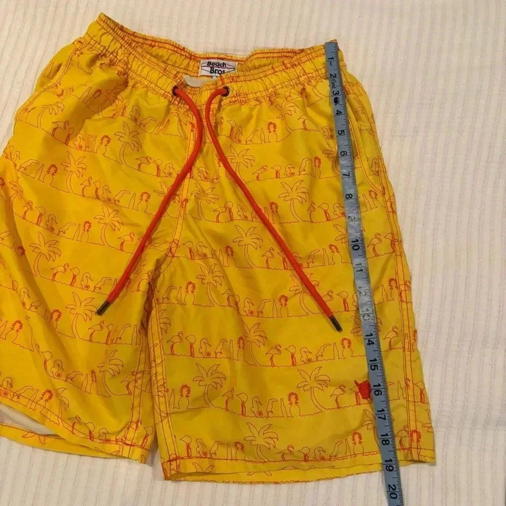 Beach Bros Vintage Mens Swimming Trunks Size M Tropical Vintage Pattern